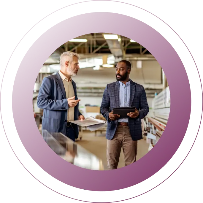 Industry professionals collaborating